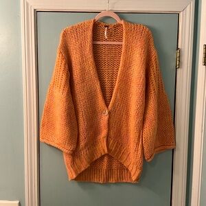 Cozy Free People Home Town cardigan sweater in sugar candy combo